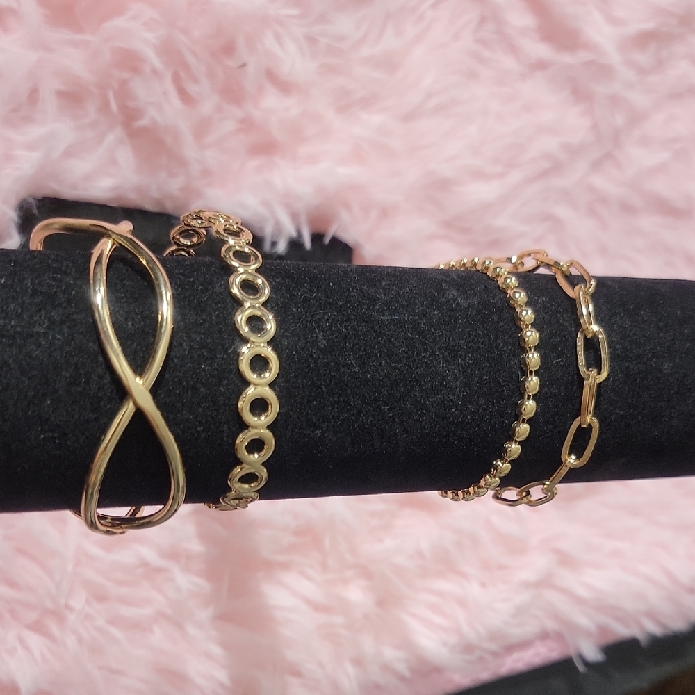 Elegant Gold-Tone Bracelet Set
